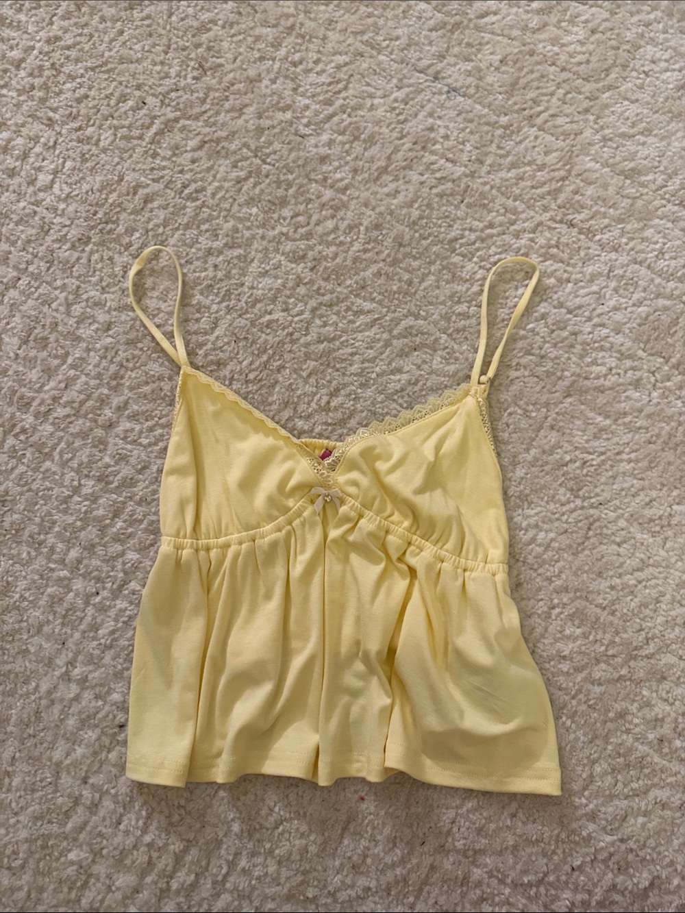 Edikted Yellow Spaghetti Strap Tank Top